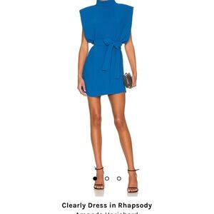 Amanda Uprichard Blue Mini Dress